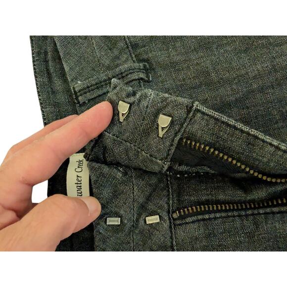 Coldwater Creek Womens Straight Flair Leg GrayJeans Sz 14 Dark Wash Classic Fit - Picture 4 of 7